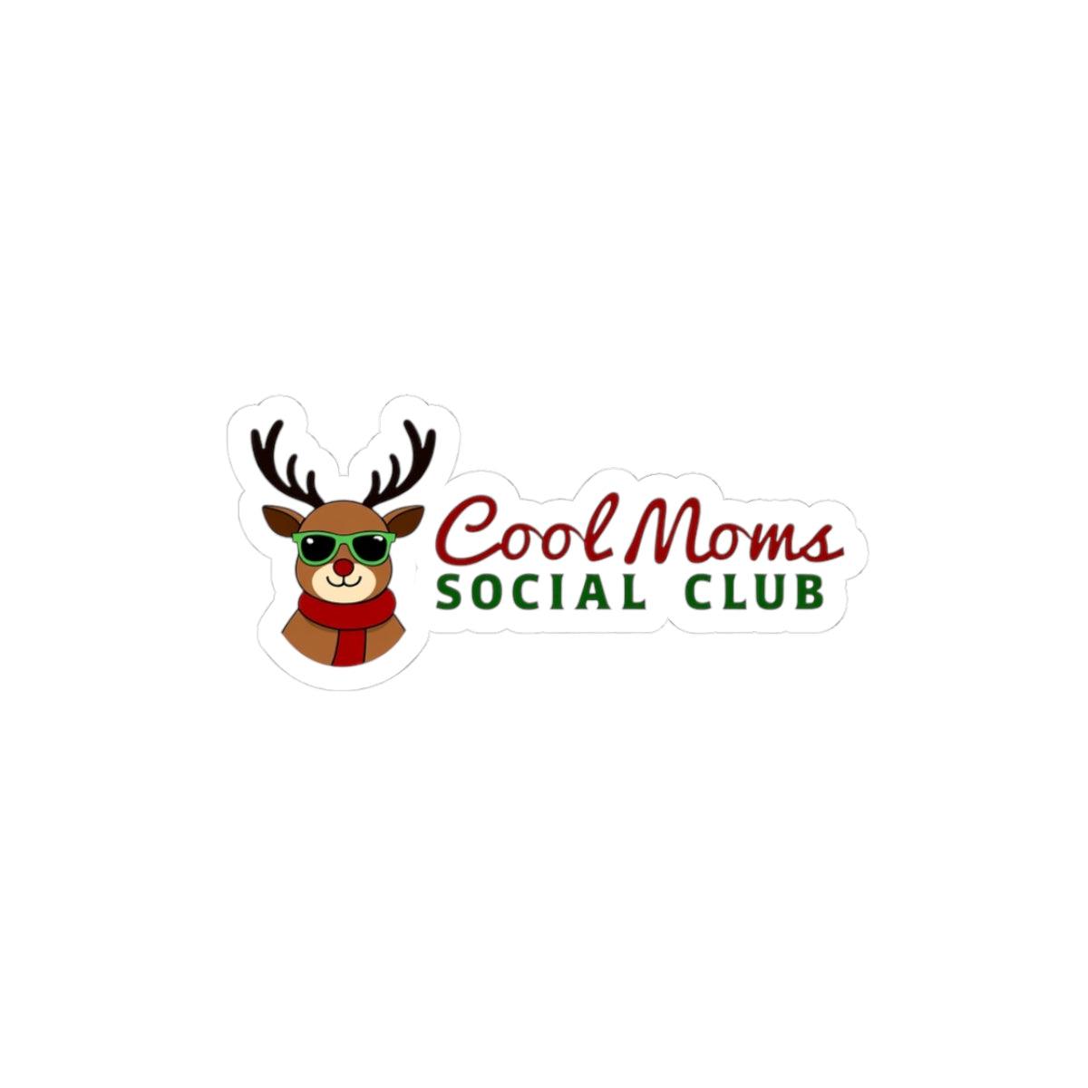 Cool Moms Reindeer Version Sticker for Holiday Decor - Even Keel LLC