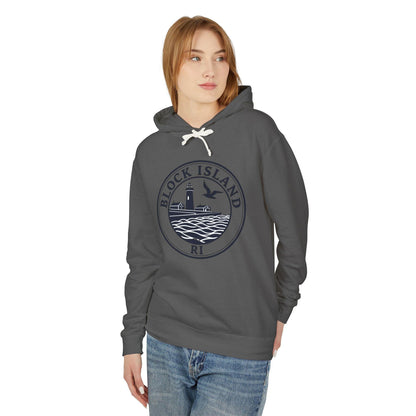 Block Island, RI Lighthouse Hooded Sweatshirt for Comfort - Even Keel LLC