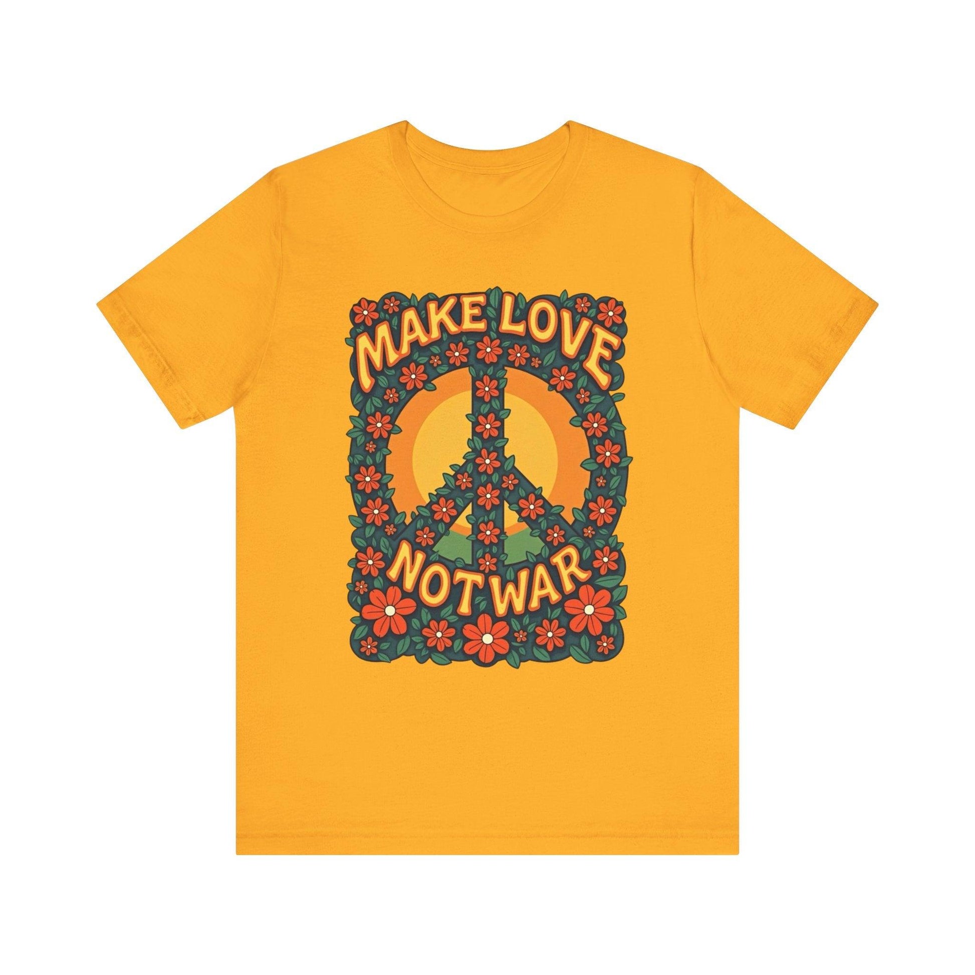 Retro Peace Symbol Graphic Tee Unisex Soft Cotton Shirt - Even Keel LLC