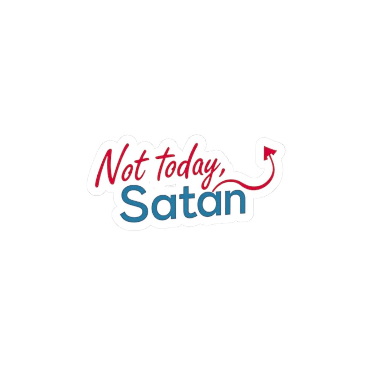 Sticker - Not Today Satan Kiss-Cut Sticker with Edgy Vibes - Even Keel LLC