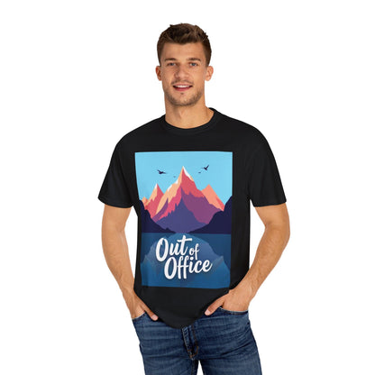 Hiking Or Skiing Mountains Out Of Office Unisex T-shirt - Even Keel LLC