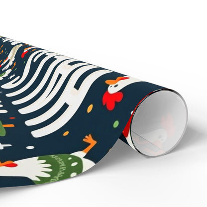 Peck the Halls Christmas Wrapping Papers Fun Gift Wrap - Even Keel LLC