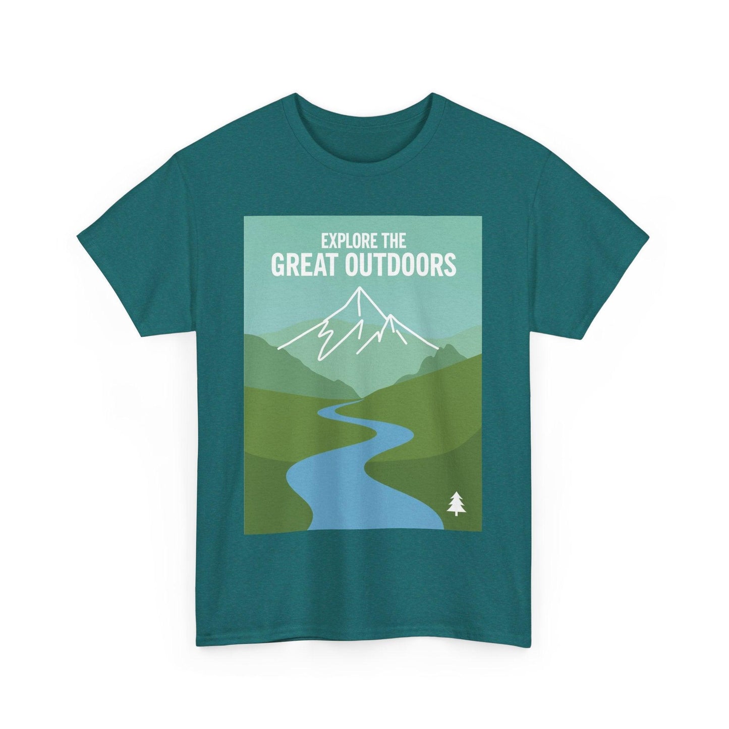 Nature Explorer Tee Shirt - River Mountain Earthy Design - Even Keel LLC