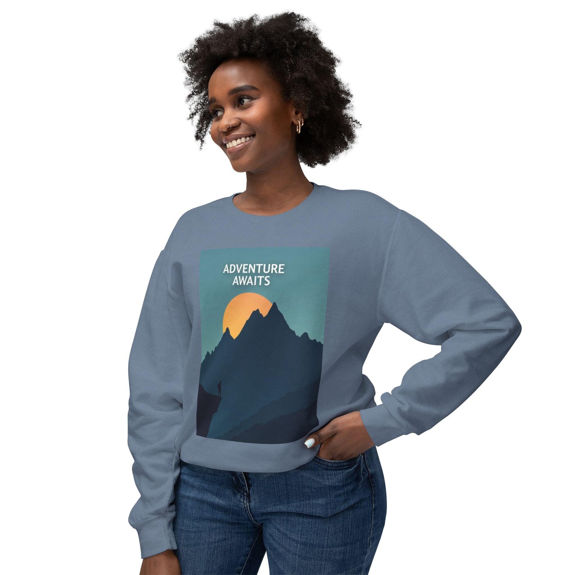 Adventure Awaits Unisex Dyed Crewneck Sweatshirt - Even Keel LLC