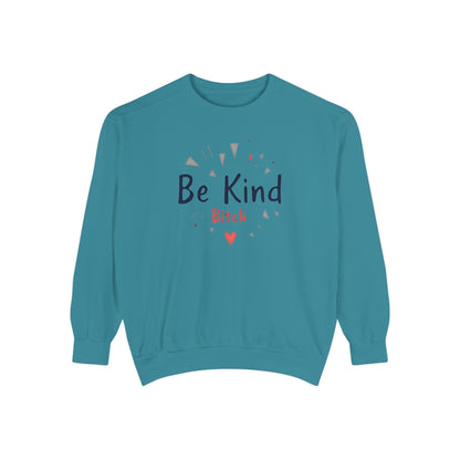 Be Kind Unisex Garment-Dyed Sweatshirt for Cozy Comfort - Even Keel LLC