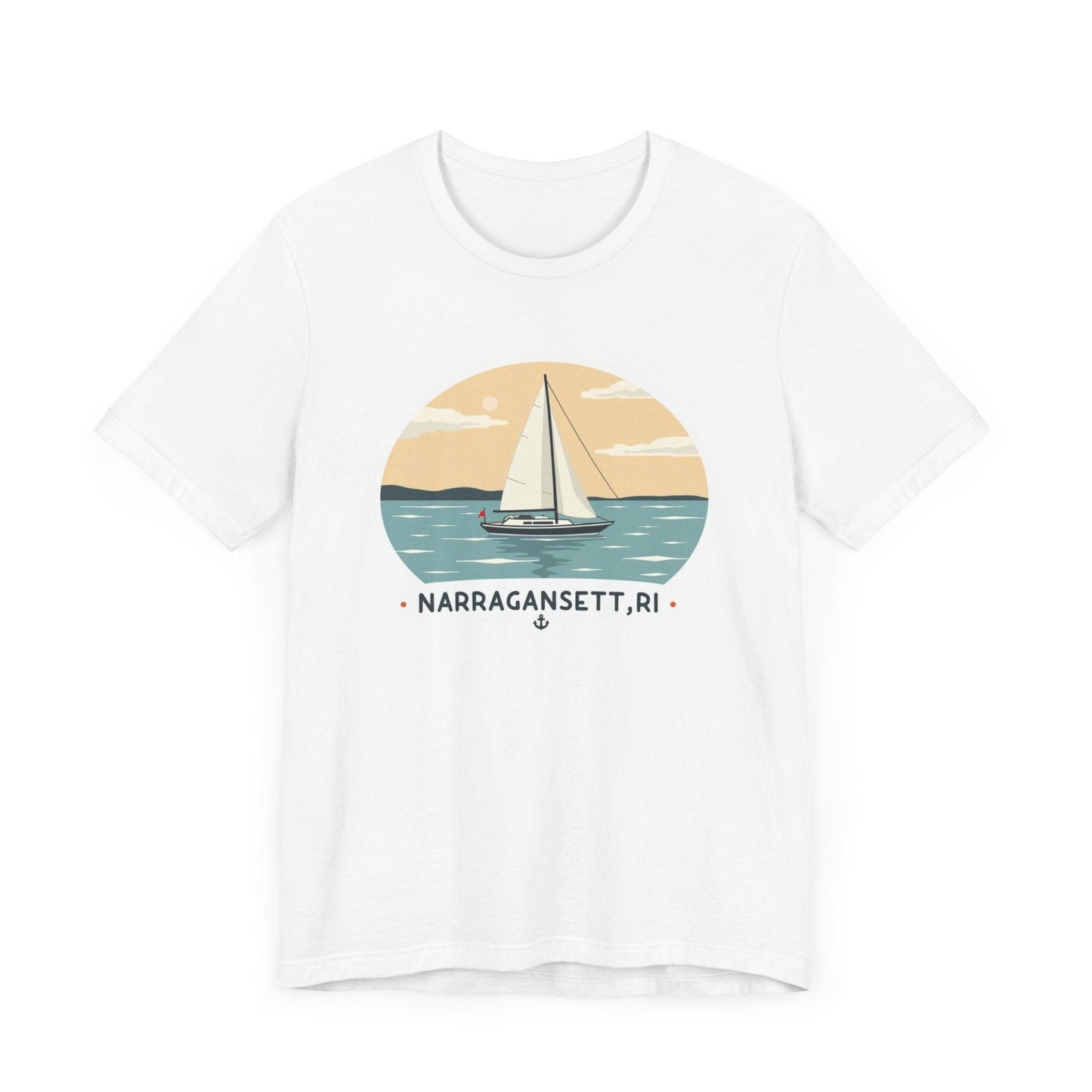 Sailing Tee - Narragansett, RI Unisex Short Sleeve Shirt - Even Keel LLC