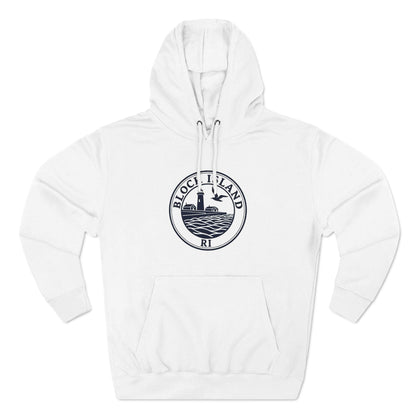 Fleece Hoodie - Block Island Rhode Island North Light Unisex - Even Keel LLC