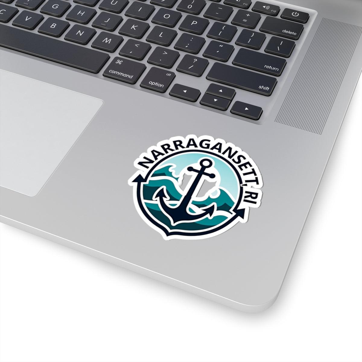 Narragansett, RI Sticker - Custom Kiss-Cut Vinyl Design - Even Keel LLC