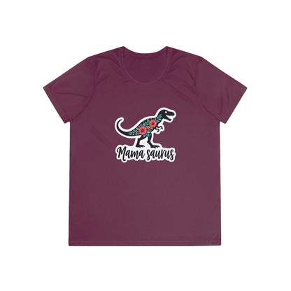 Sport-Tek Quick Dry Tee Shirt - Mama Saurus Rex Style.