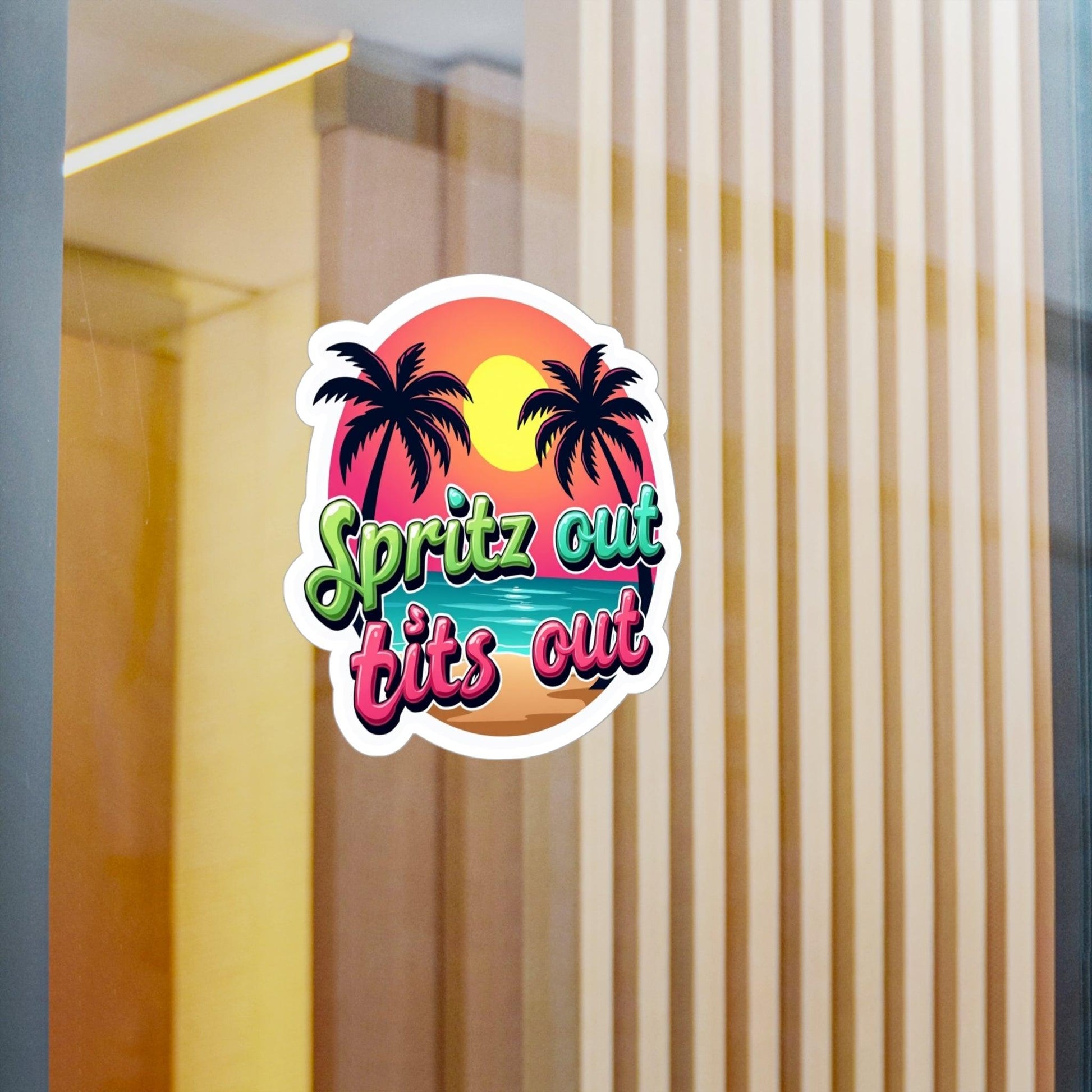 Spritz Out Neon Sticker - High Quality Vinyl Decal - Even Keel LLC