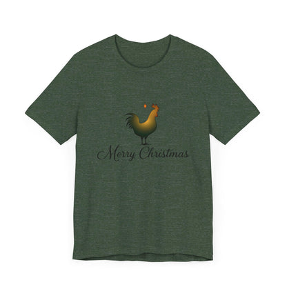 Christmas Chicken Short Sleeve Tee for Festive Fun Fashion - Even Keel LLC