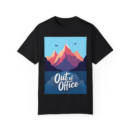 Hiking Or Skiing Mountains Out Of Office Unisex T-shirt - Even Keel LLC