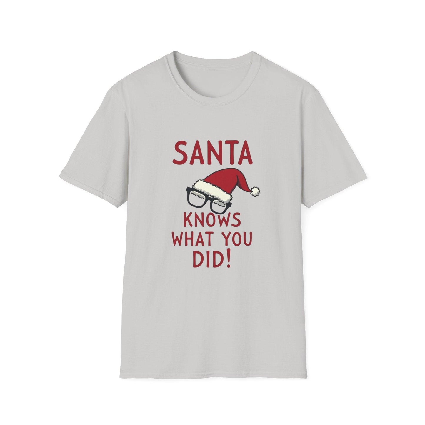 Santa Knows What You Did Unisex Softstyle T-Shirt Gift.