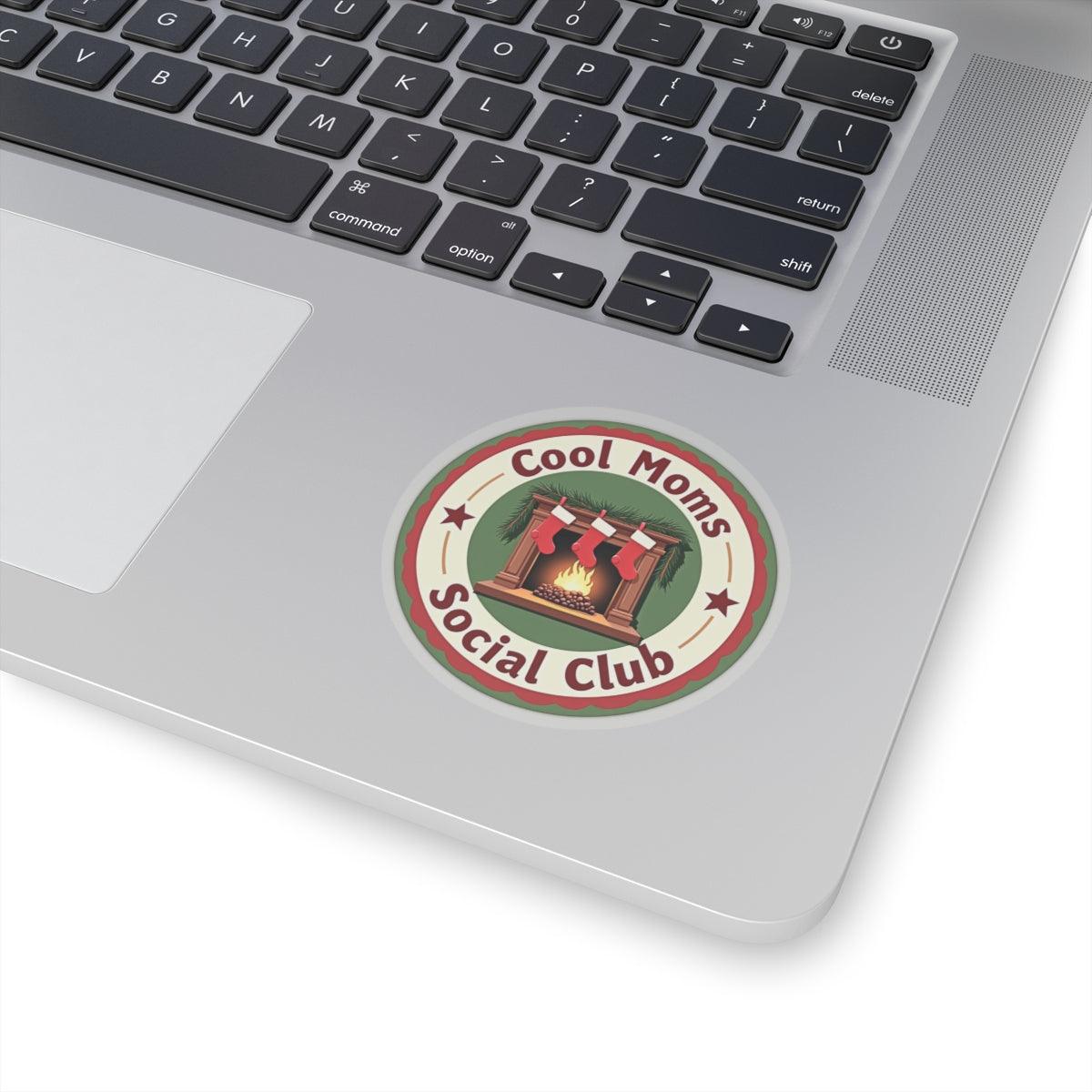 Cool Moms Social Club Holiday Sticker for Festive Decor - Even Keel LLC