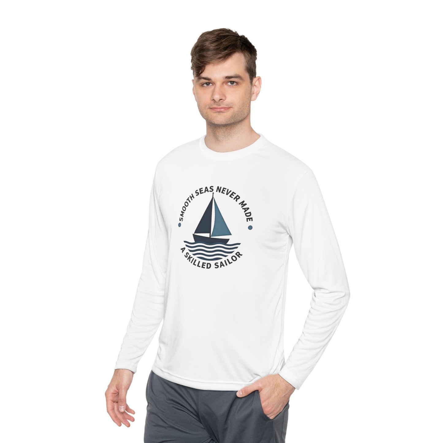 Smooth Seas Lightweight Performance Long Sleeve Tee for Activewear - Even Keel LLC