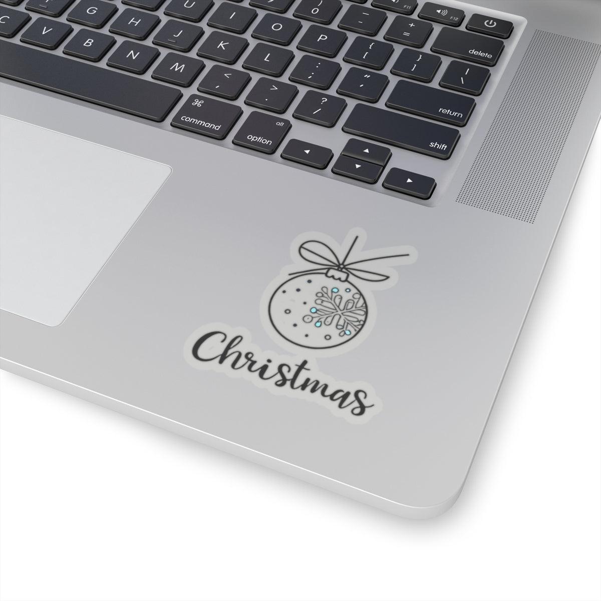 Basic Christmas Sticker - Durable Vinyl Kiss-Cut Design - Even Keel LLC