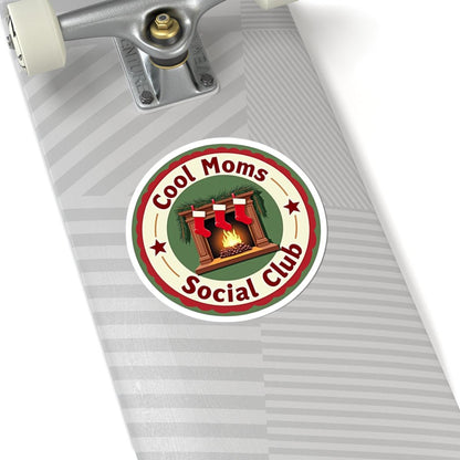 Cool Moms Social Club Holiday Sticker for Festive Decor - Even Keel LLC