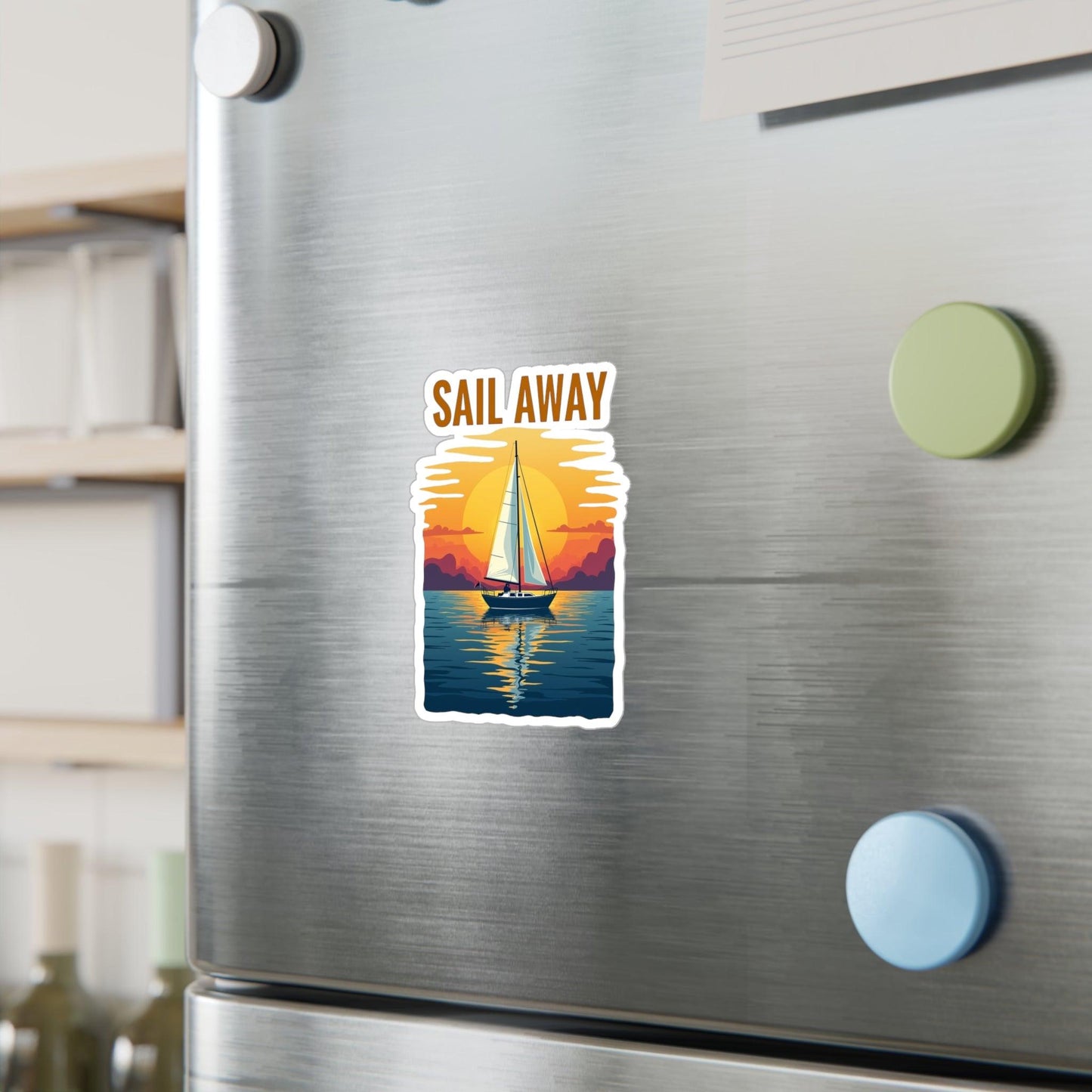 Sail Away Vinyl Decal for Ocean Lovers and Adventurers - Even Keel LLC