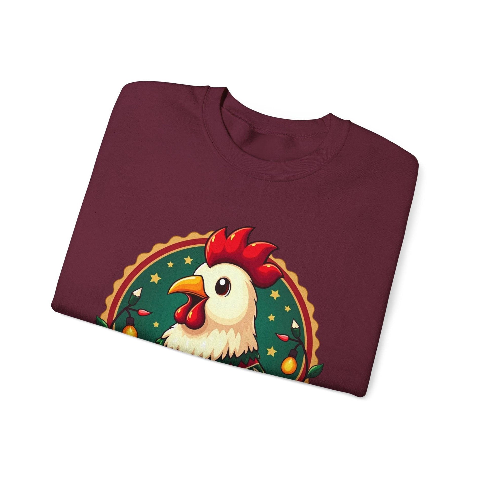 Merry Chickmas Crewneck Sweatshirt - Ugly Christmas Sweater - Even Keel LLC