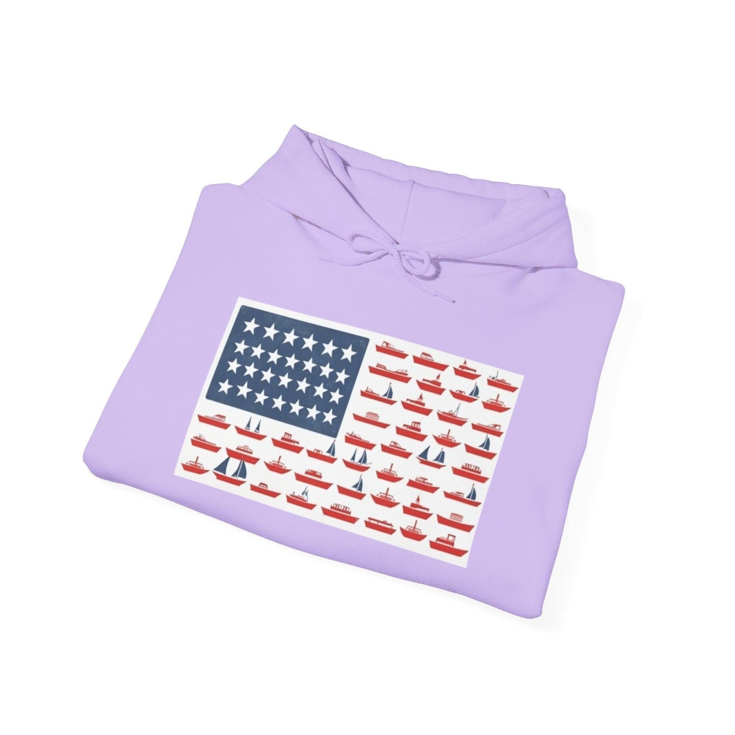 American Ship Flag Hooded Sweatshirt for Cozy Comfort - Even Keel LLC