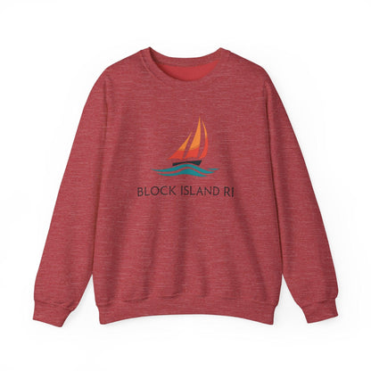 Unisex Crewneck Sweatshirt Block Island Sailboat Design - Even Keel LLC