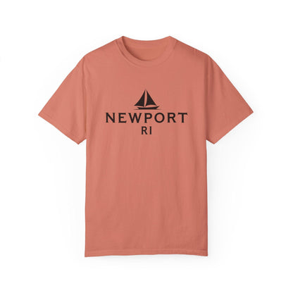 Sailboat T-shirt - Simple Newport, RI Design for Beach Lovers - Even Keel LLC