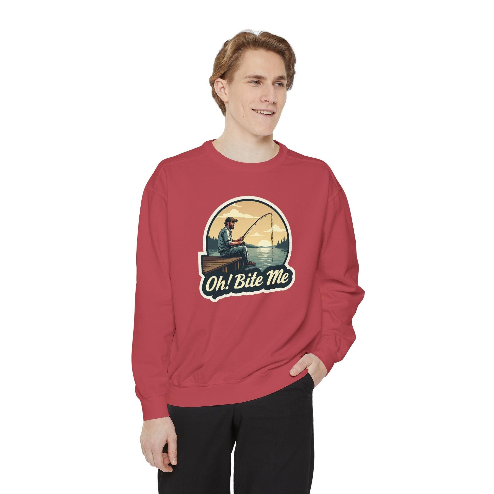 Sitting on the Dock Bite Me Unisex Garment-Dyed Sweatshirt - Even Keel LLC