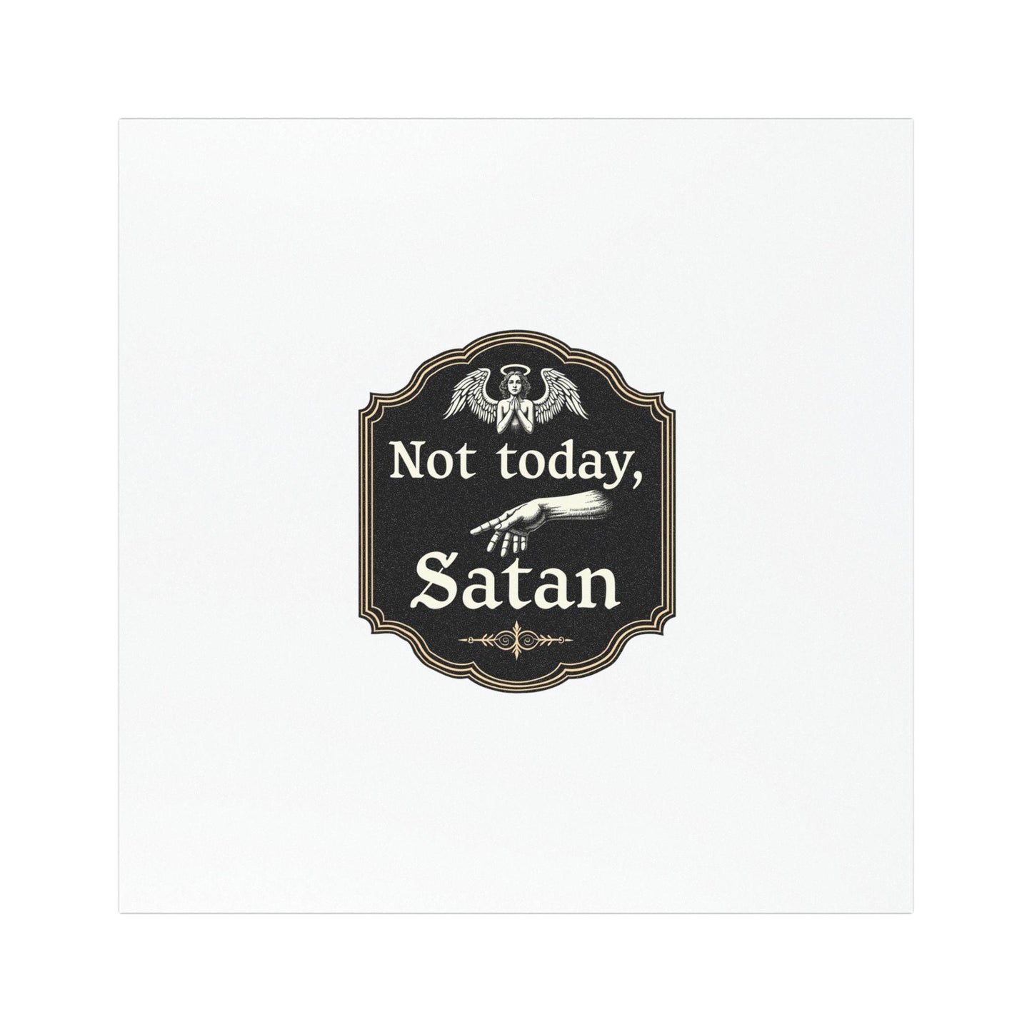 Not Today Satan Car Magnets for Personal Style and Fun - Even Keel LLC