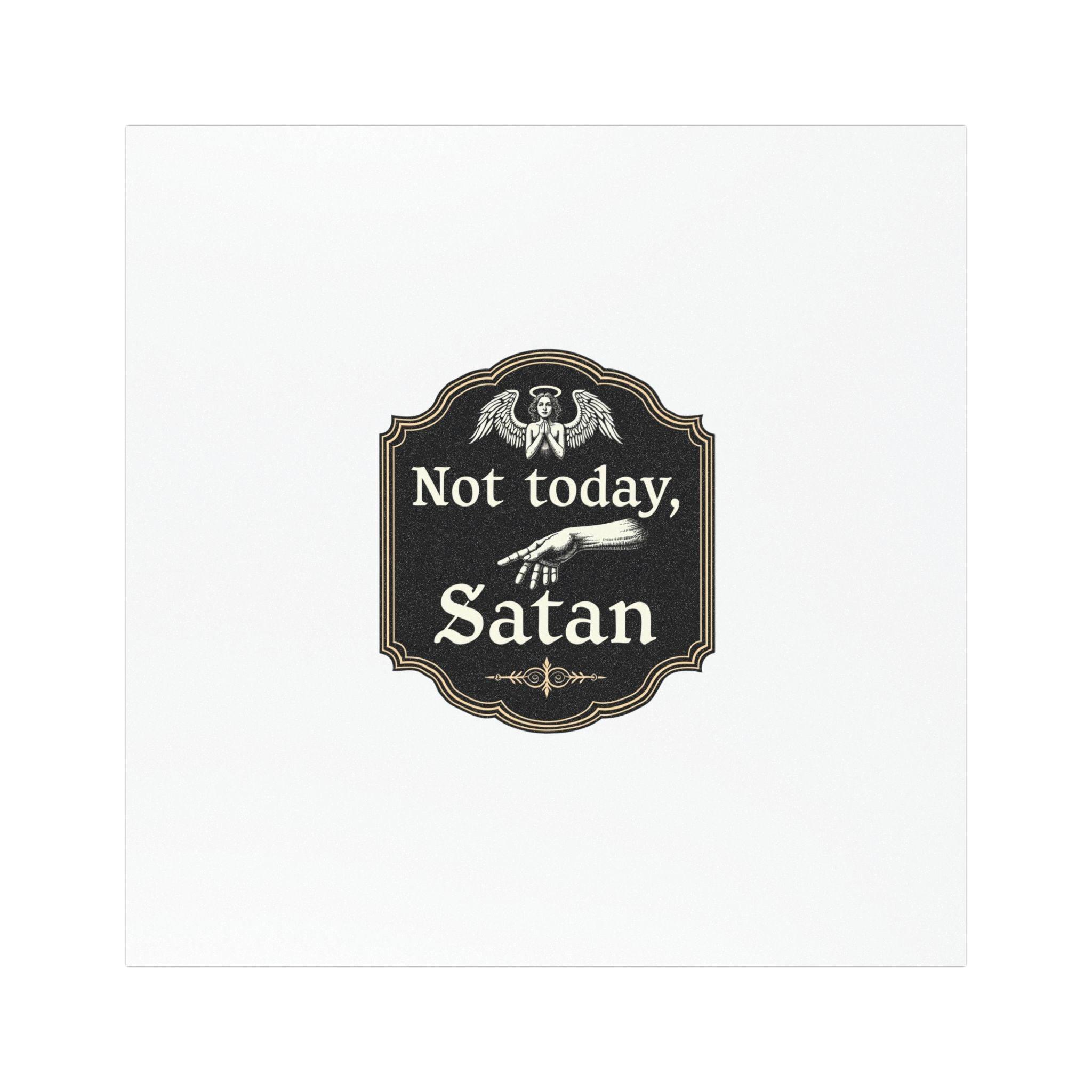 Not Today Satan Car Magnets for Personal Style and Fun - Even Keel LLC