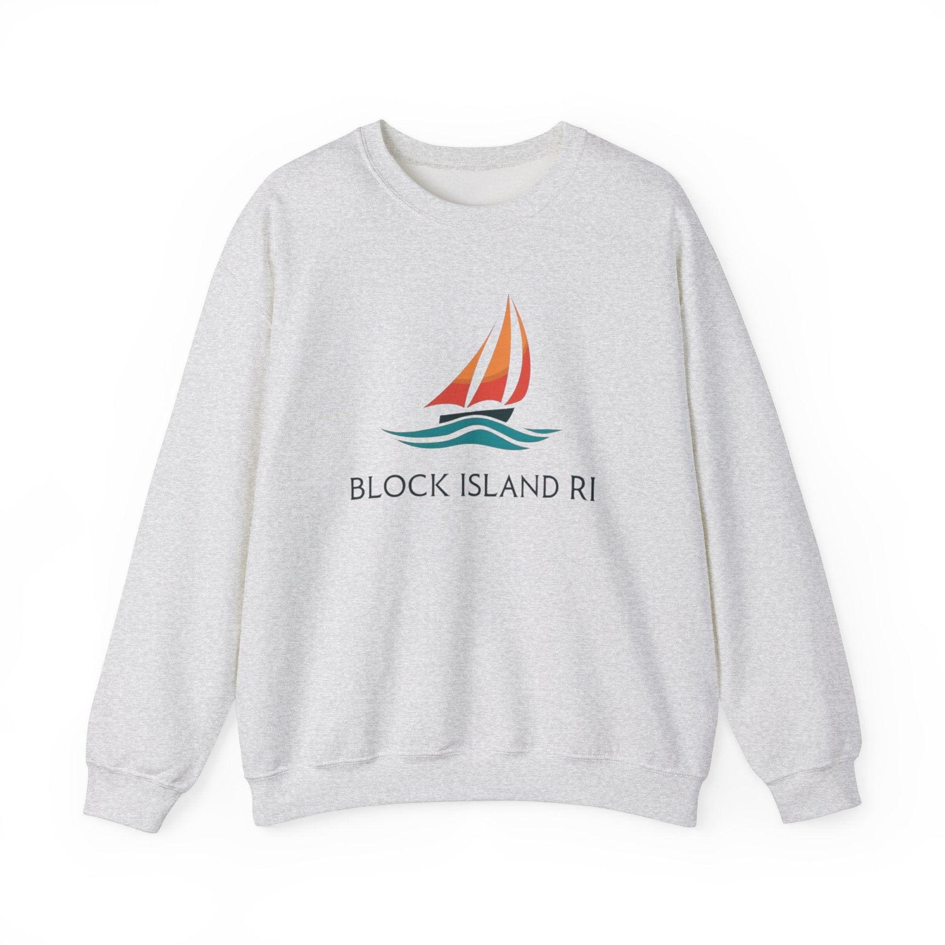 Unisex Crewneck Sweatshirt Block Island Sailboat Design - Even Keel LLC