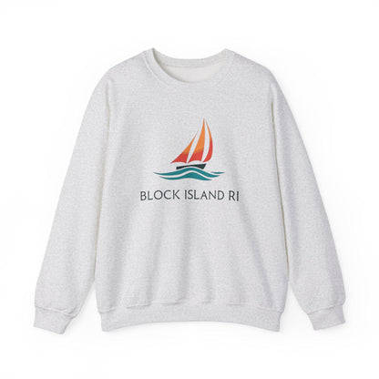 Unisex Crewneck Sweatshirt Block Island Sailboat Design - Even Keel LLC