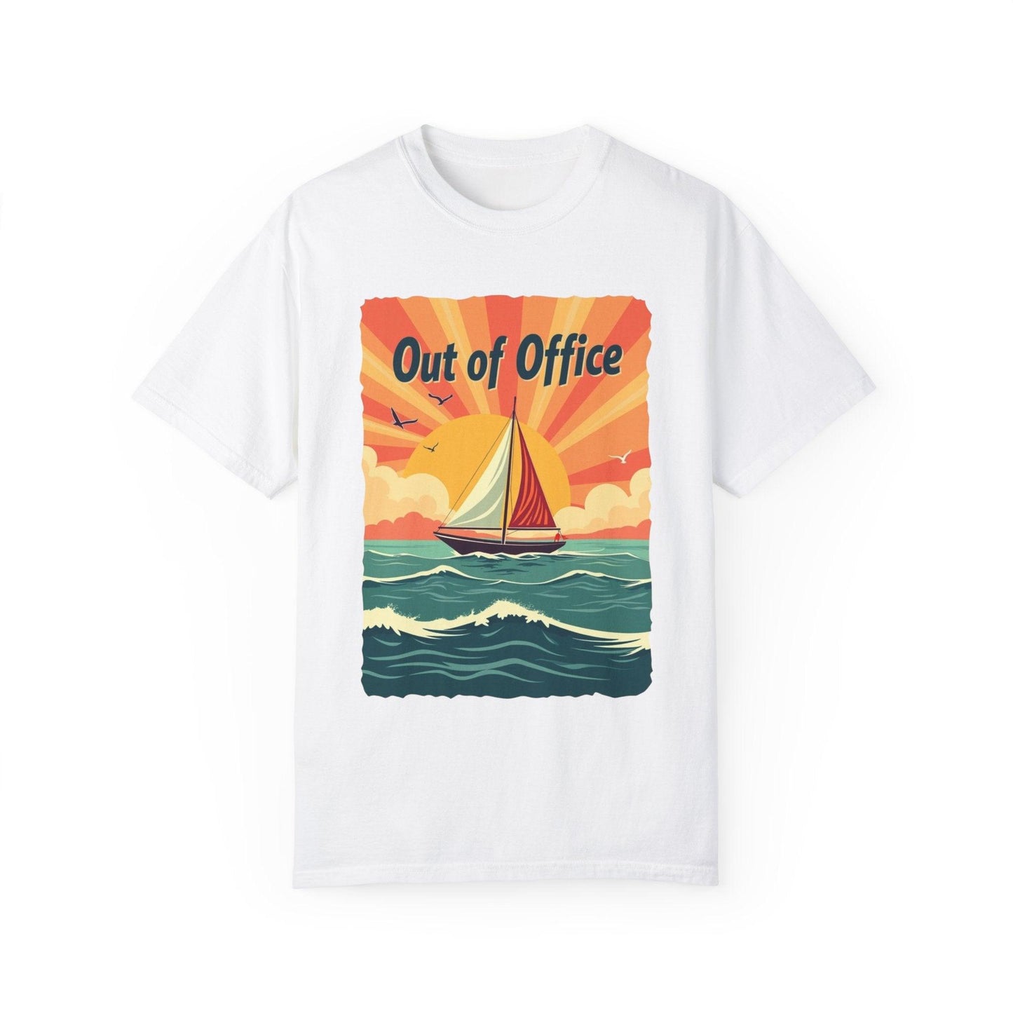 Ocean Sailing Out of Office Unisex Tee for Beach Lovers - Even Keel LLC