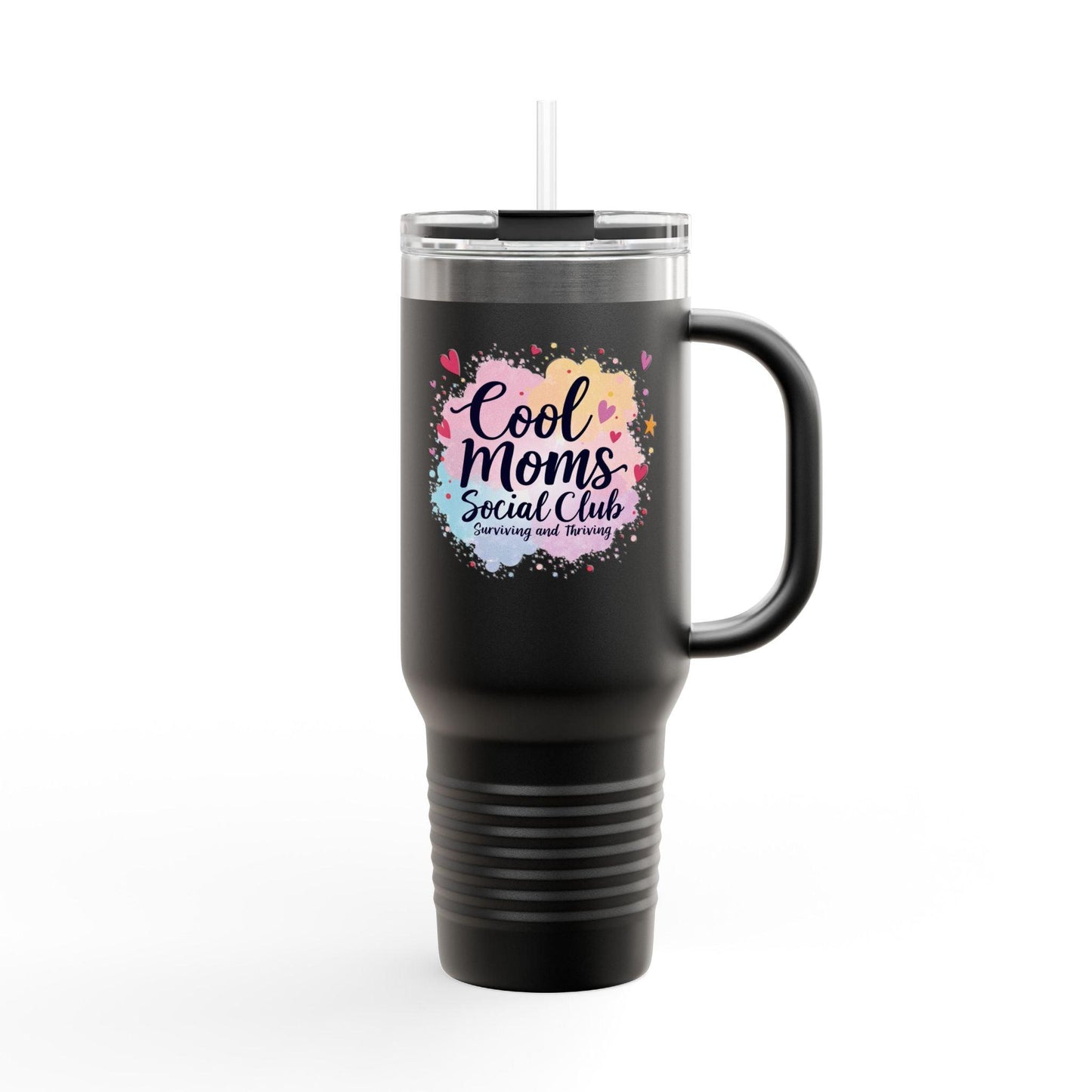 40oz Insulated Travel Mug - Cool Moms Social Club Design - Even Keel LLC