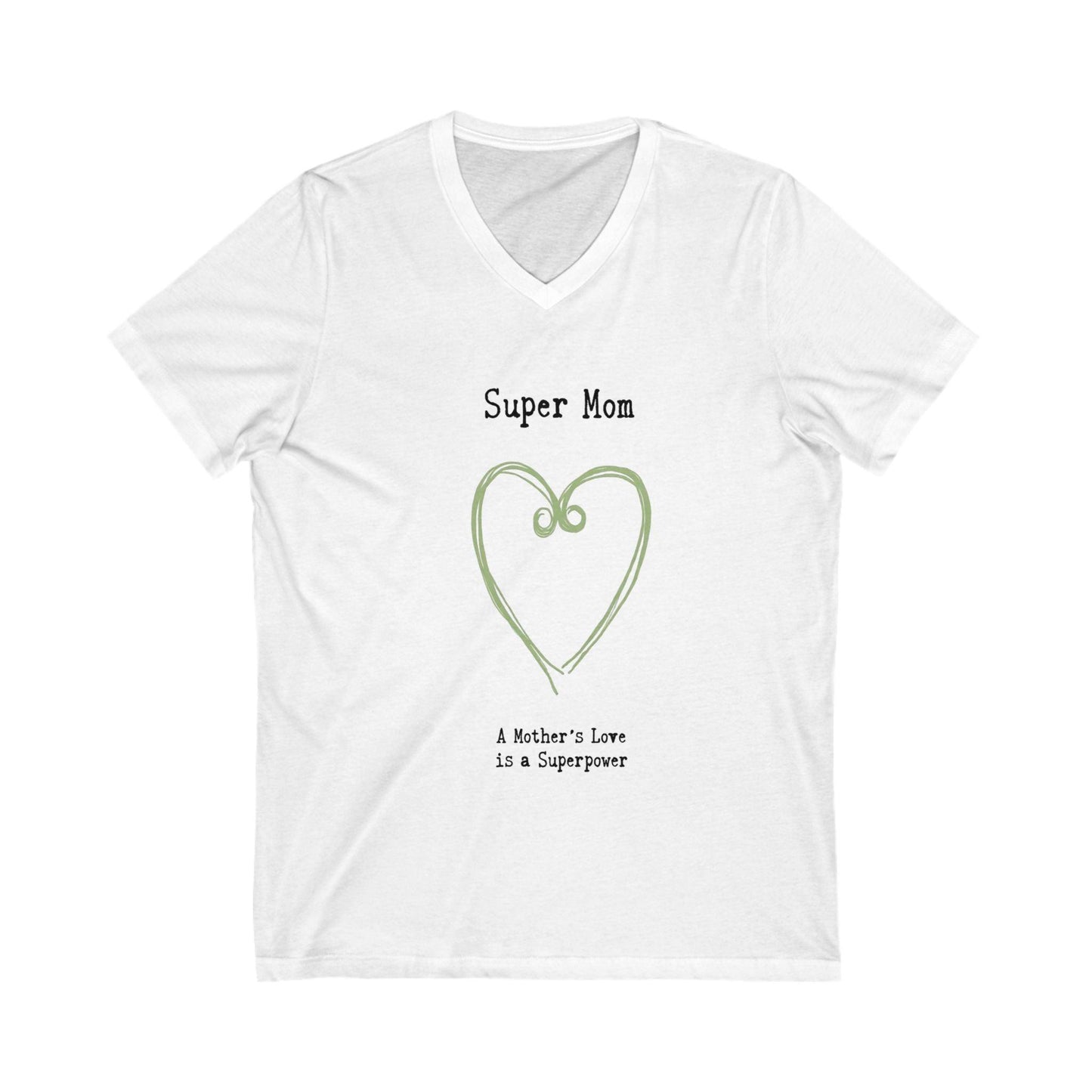 V-Neck Tee Super Mom Shirt for Stylish Mothers Apparel - Even Keel LLC