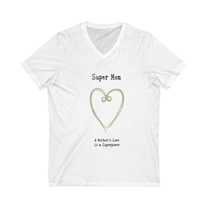 V-Neck Tee Super Mom Shirt for Stylish Mothers Apparel - Even Keel LLC