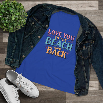 Women's Beach Lovers Cotton Tee - Love You to the Beach - Even Keel LLC