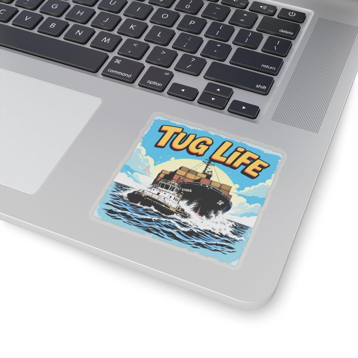 Tug Life Kiss-Cut Stickers Decal for Fun Customization - Even Keel LLC