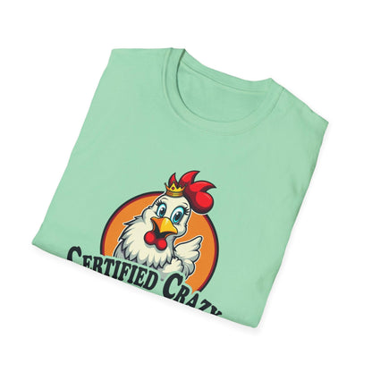 Crazy Chicken Lady T-Shirt for Quirky Chicken Lovers - Even Keel LLC