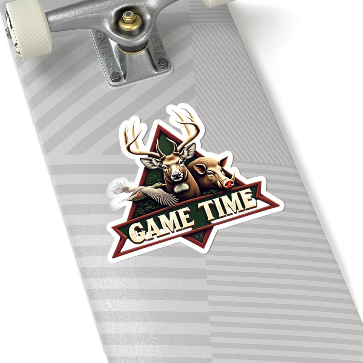 Game Time Hunting Sticker – Custom Kiss-Cut Vinyl Decal - Even Keel LLC