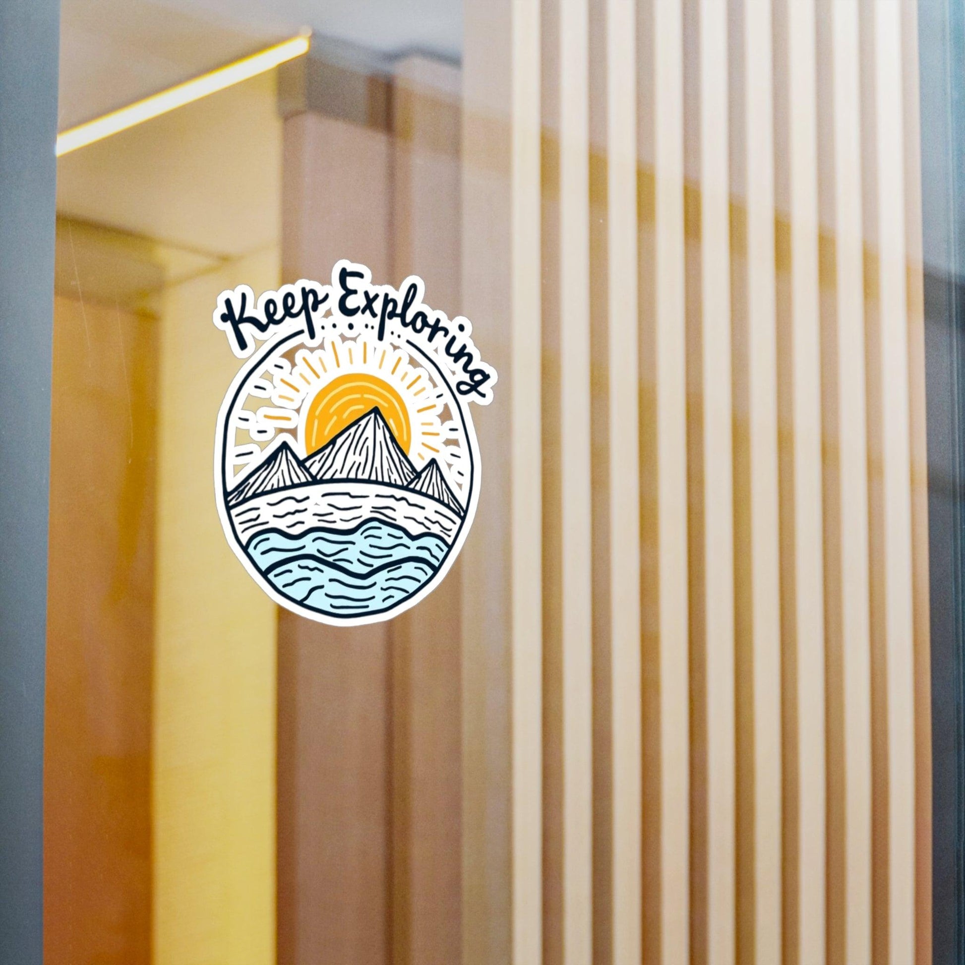 Vinyl Decal - Keep Exploring Ocean's Edge Design Decor - Even Keel LLC