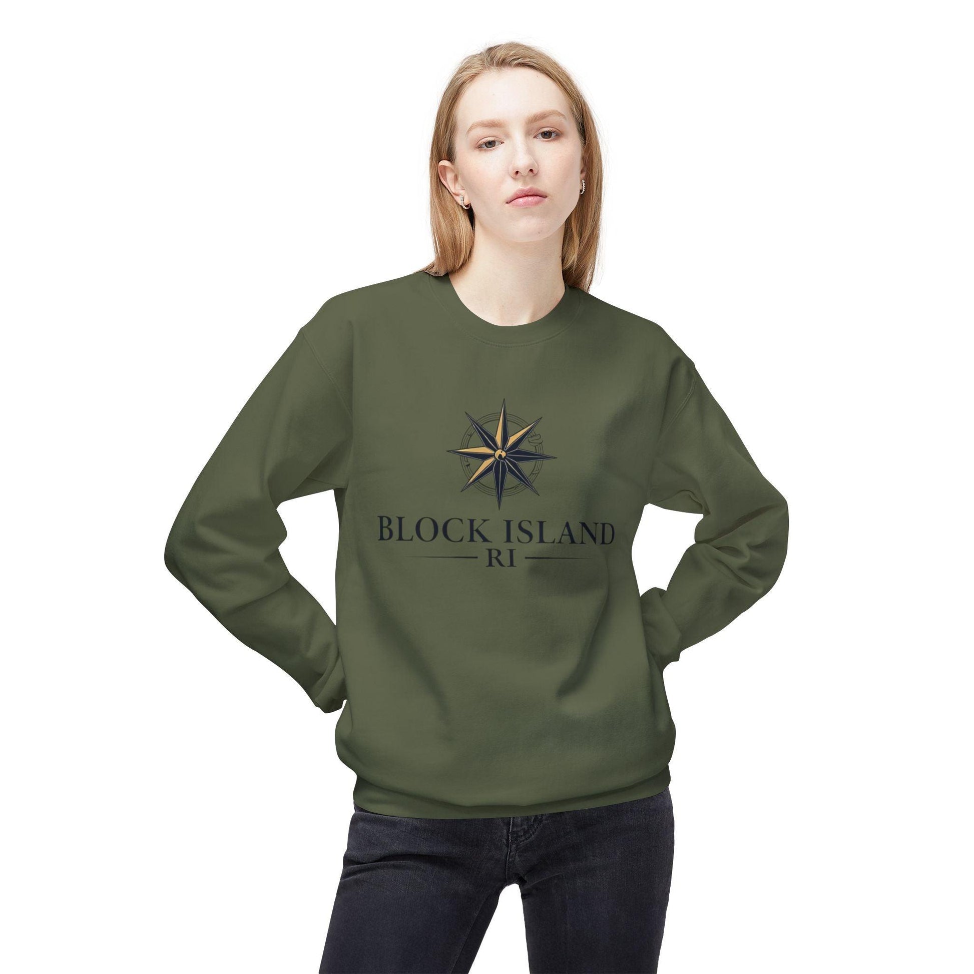 Nautical Block Island, RI Sweatshirt for Coastal Living - Even Keel LLC