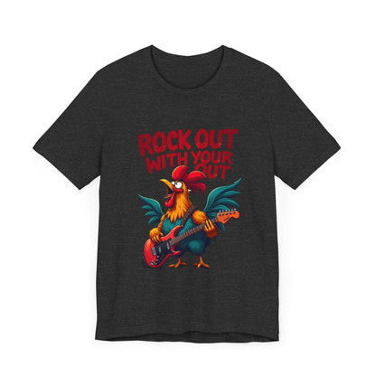 Rooster Tee - Rock Out Rooster Graphic T-Shirt for Fun - Even Keel LLC