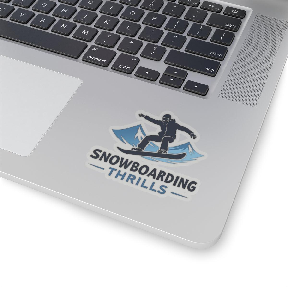 Snowboarding Thrills Sticker for Winter Sports Enthusiasts - Even Keel LLC