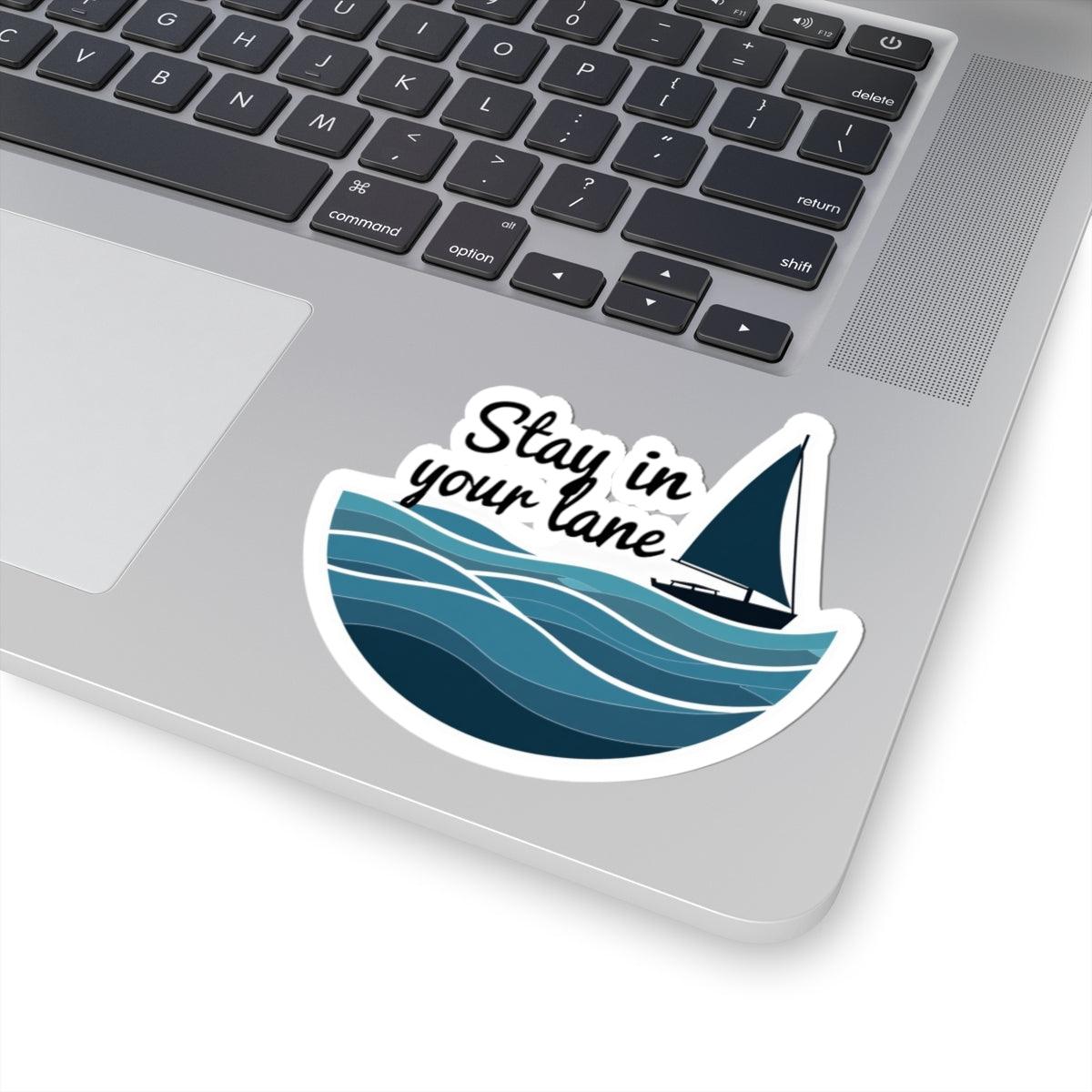 Even Keel Stay Your Lane Sticker Durable Vinyl Decal - Even Keel LLC