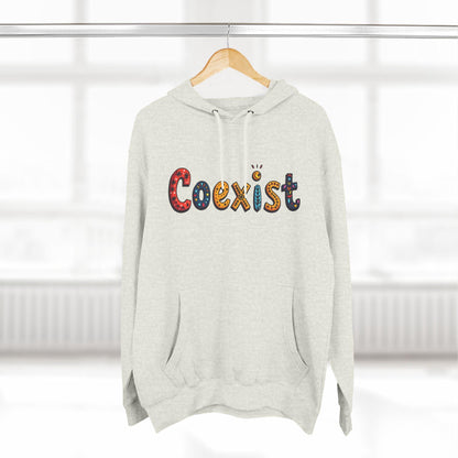 Fleece Hoodie - Coexist Design for Comfort and Style - Even Keel LLC