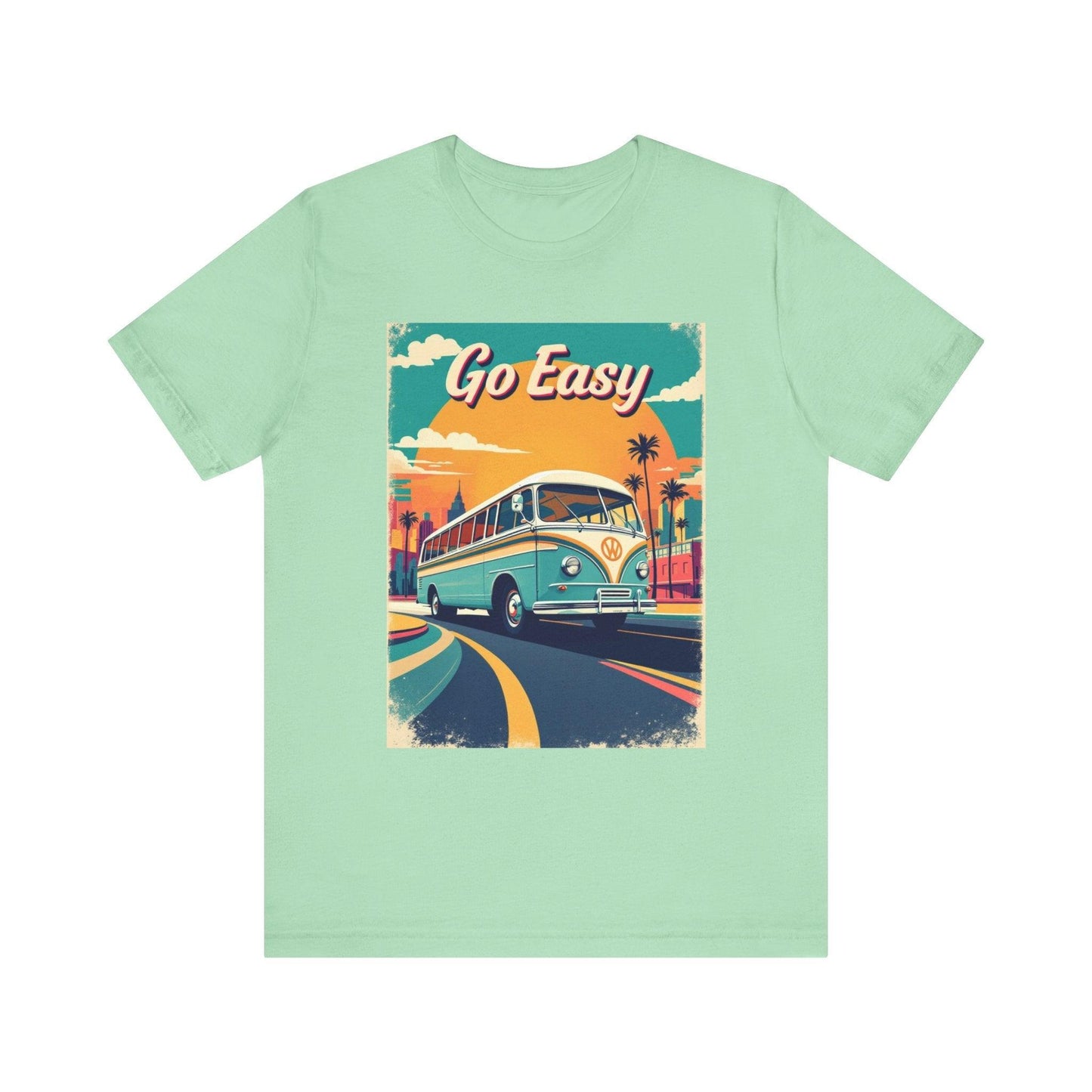 Retro 'Go Easy' Unisex Jersey Tee - Vintage Summer Shirt.