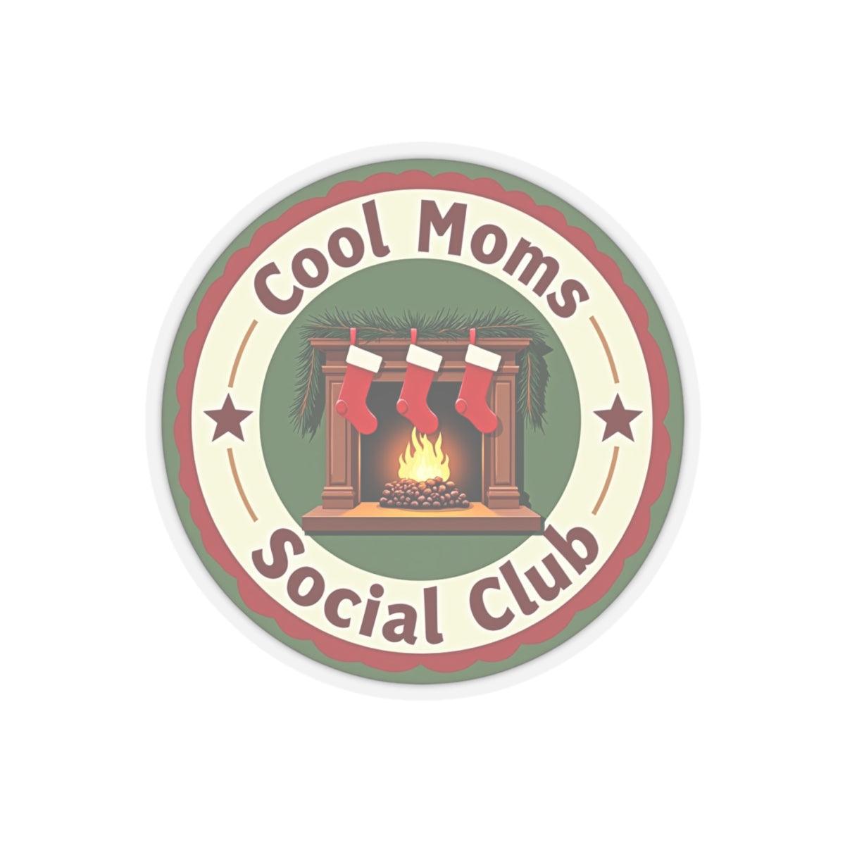 Cool Moms Social Club Holiday Sticker for Festive Decor - Even Keel LLC