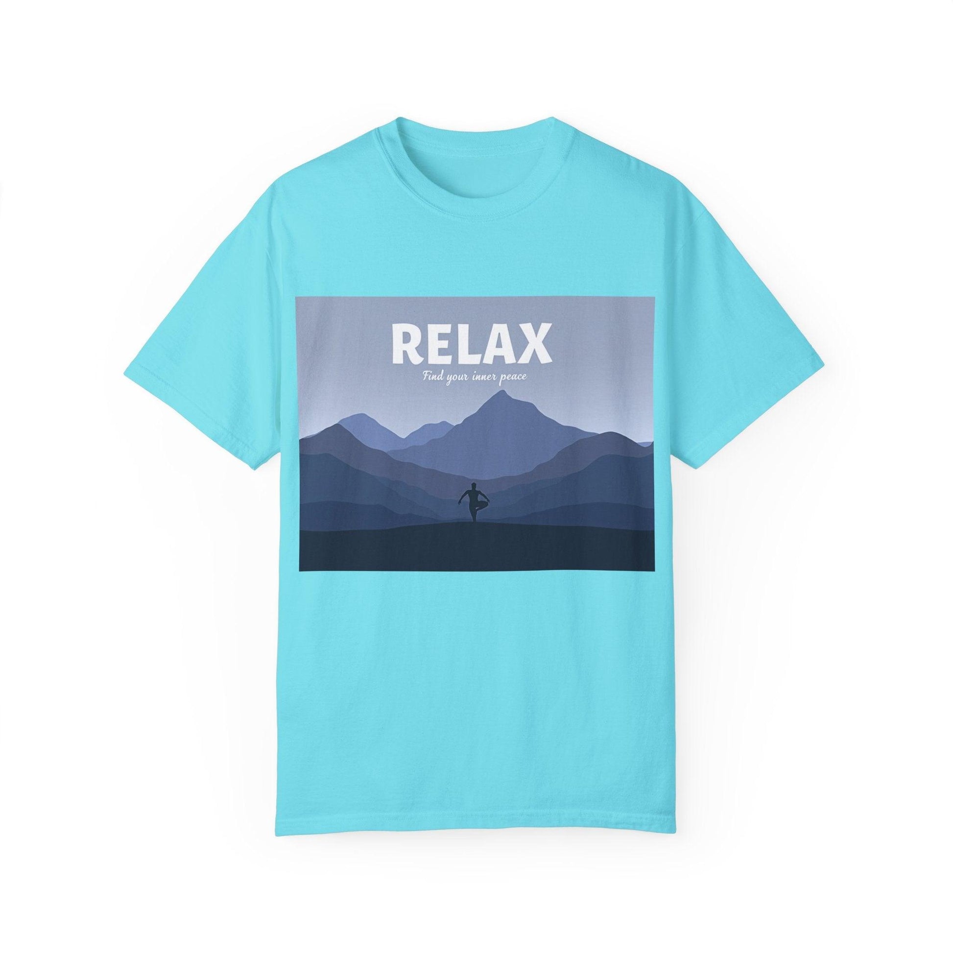 Relax - Find Your Inner Peace Dyed T-shirt for Comfort - Even Keel LLC