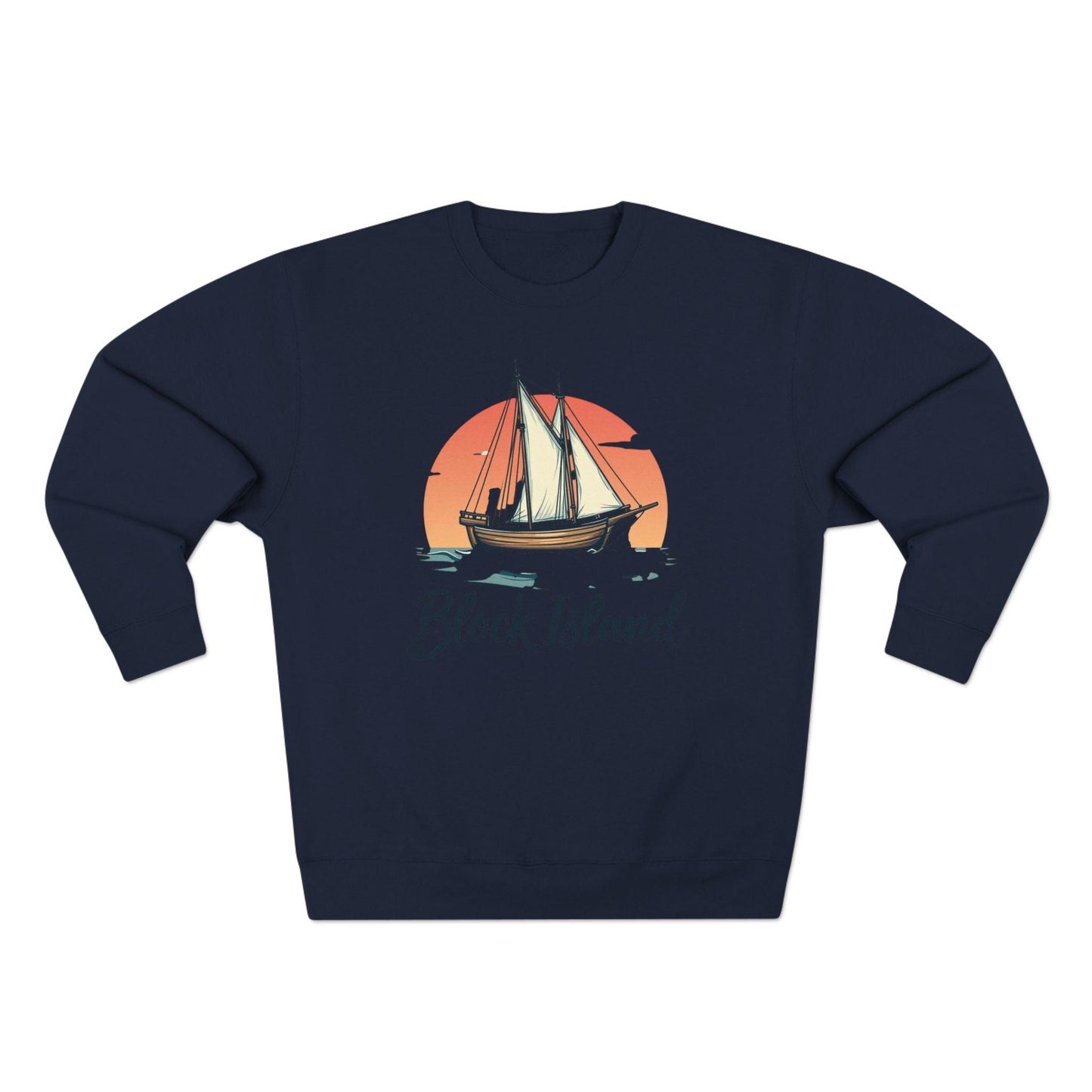 Block Island Pirate Ship Unisex Sweatshirt for Nautical Style - Even Keel LLC