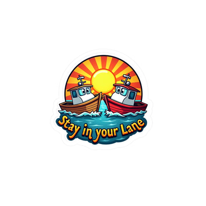 Stay Your Lane Tugboat Decal for Boats and Cars - Even Keel LLC